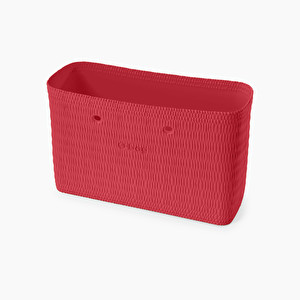 Scocca midollino fragola O bag beach mini - O bag