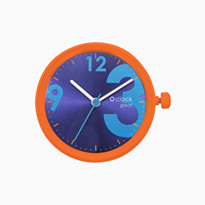 Meccanismo soleil ﬂuo numbers cobalto O clock great - O bag